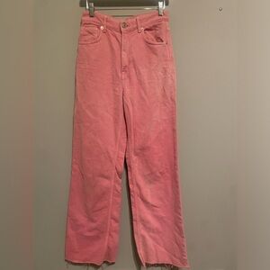 Zara Pink Wide Leg‎ jeans size 4